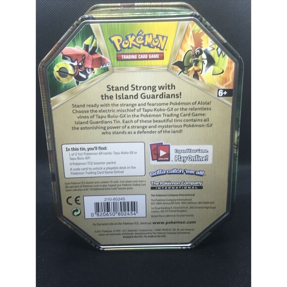 Pokemon Tapu Koko GX Prism Metal Tin - Collectible Card Storage - Picture 6 of 7